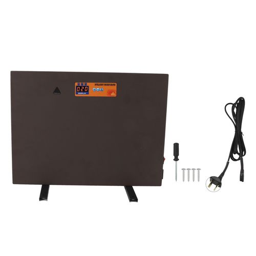 Chauffage Pour Poulailler Marron Commande Manuelle 150 W 4 Modes Affichage NuméRique Fonction Minuterie Anti-Dumping Chauffage De Poulet Pour Poulet Pet Prise Au 220 V