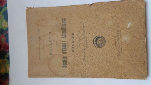 Bulletin De La Societe D'etudes Scientifiques D'angers 41 Eme Année 1911