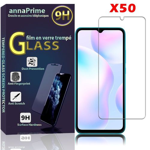 Lot / Pack De 50 Films Verre Trempé Pour Xiaomi Redmi 9a 6.53" Protection D'écran