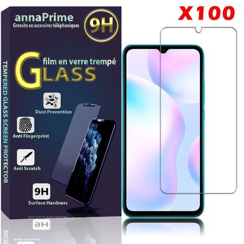 Lot / Pack De 100 Films Verre Trempé Pour Xiaomi Redmi 9a 6.53" Protection D'écran