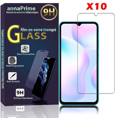 Lot / Pack De 10 Films Verre Trempé Pour Xiaomi Redmi 9a 6.53" Protection D'écran