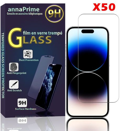 Lot / Pack De 50 Films Verre Trempé Pour Apple Iphone 14 Pro 6.1" Protection D'écran