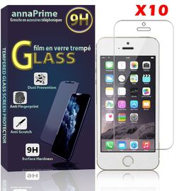 Lot / Pack De 10 Films Verre Trempé Pour Apple Iphone 5/ 5s/ Se [Dimensions Du Téléphone: 123.8 X 58.6 X 7.6 Mm] Protection D'écran