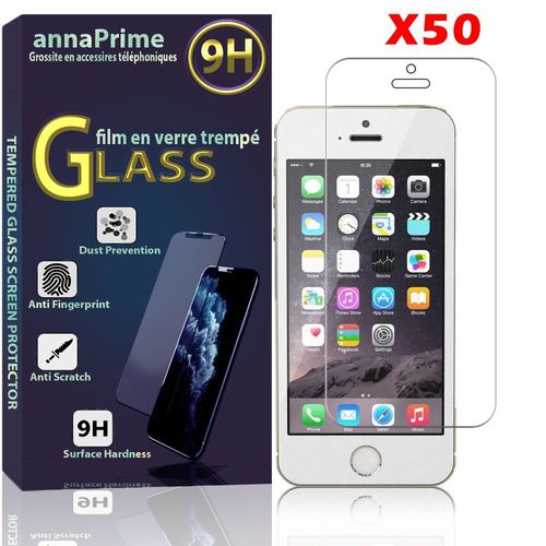 Lot / Pack De 50 Films Verre Trempé Pour Apple Iphone 5/ 5s/ Se [Dimensions Du Téléphone: 123.8 X 58.6 X 7.6 Mm] Protection D'écran