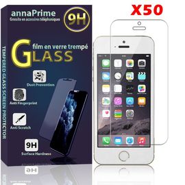 Lot / Pack De 50 Films Verre Trempé Pour Apple Iphone 5/ 5s/ Se [Dimensions Du Téléphone: 123.8 X 58.6 X 7.6 Mm] Protection D'écran