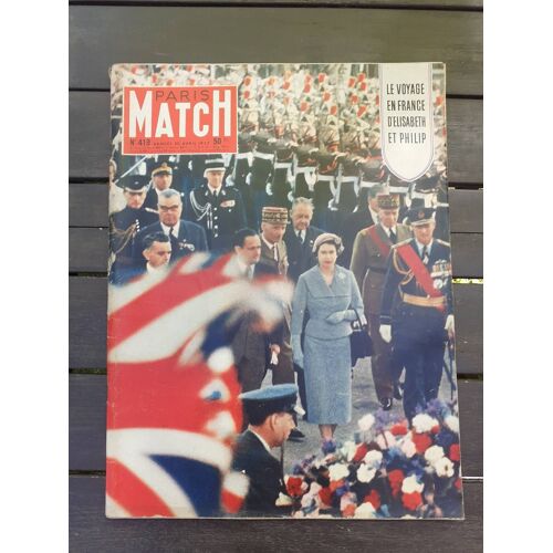 Paris Match 419 - Le Voyage En France D'élisabeth Et Philip - 20 Avril 1957