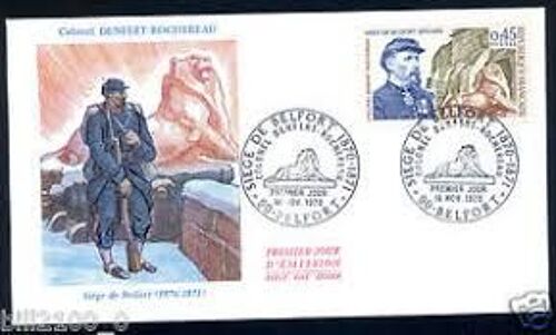Enveloppe 1er Premier Jour D'émission - Philatélie - Colonel Denfert Rochereau - Siège De Belfort - 14 Novembre 1970