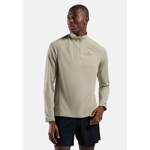 Odlo Veste De Running À Col Zippé Essentials Pour Homme, S, Beige