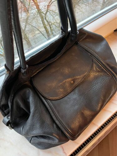 Sac en cuir noir