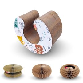 Jeu Grattoir Pour Chat | Venteo | Griffoir En Carton Jouet Interactif Pour Chat Interieur | Magic Organ Cat Scratching Board | Papier Ondulé Recyclé | Multitudes De Possibilités | Fermeture Aimantée |Sachet D'herbe À Chat Et Deux Balles À Cloche | Balles