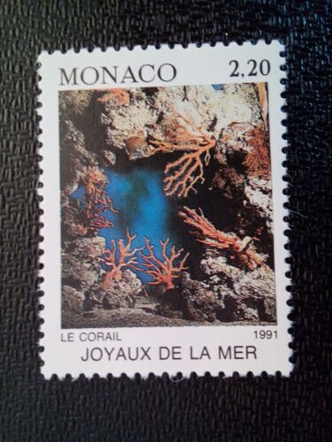 Timbre Monaco Yt 1774 Partie D'un Récif De Corail 1991 ( 71012 )