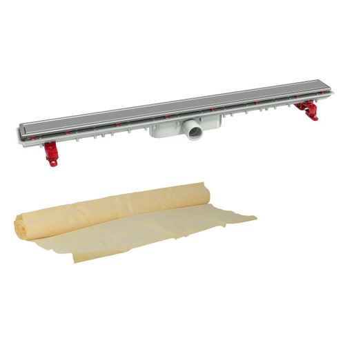 Nicoll - Caniveau de douche inox réversible 690mm + natte sicanatfh70r