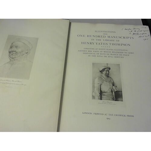 Illustrations Of One Hundred Mss. In The Library Of H. Y. Thompson (Iv)