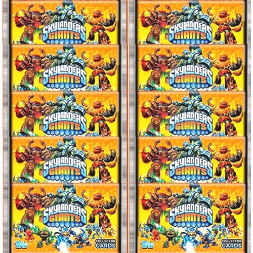 10 Boosters Skylanders Giants Cartes Collection -