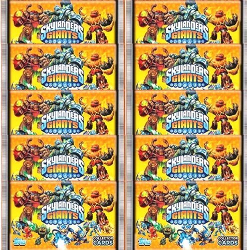 10 Boosters Skylanders Giants Cartes Collection -