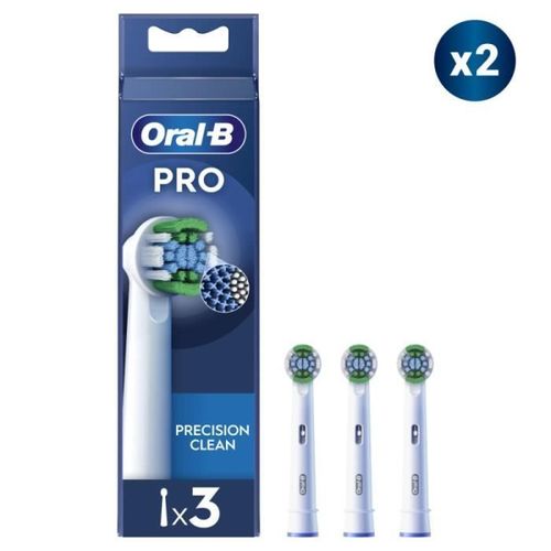 Oral-B Pro Precision Clean - 6 Brossettes - ORAL-B - Adulte - Blanc - 2 ans de garantie