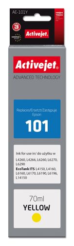 Activejet Encre Ae-101y Bouteille D'encre Pour Imprimante Epson, Remp