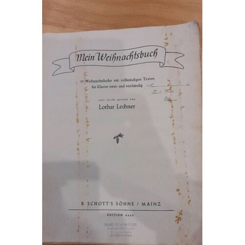 Mein Weihnachtsbuch Von Lothar Lechner B.Schott's Söhne Mainz