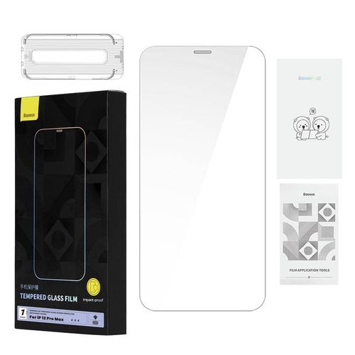 Tempered Glass Baseus 0.4mm Iphone 12 Pro Max + Cleaning Kit