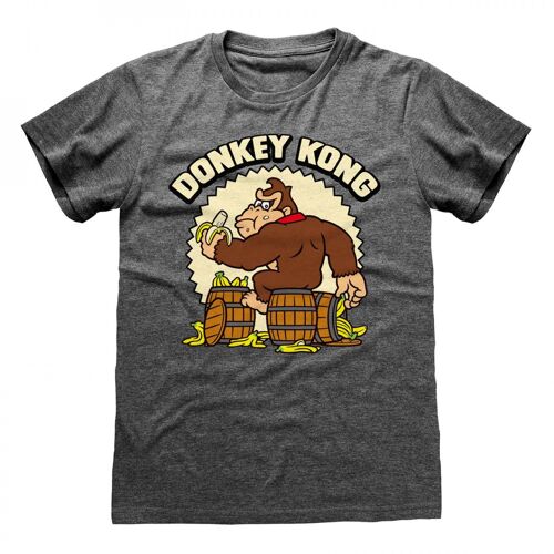 Nintendo - T-Shirt Unisexe Chiné Foncé Donkey Kong - M