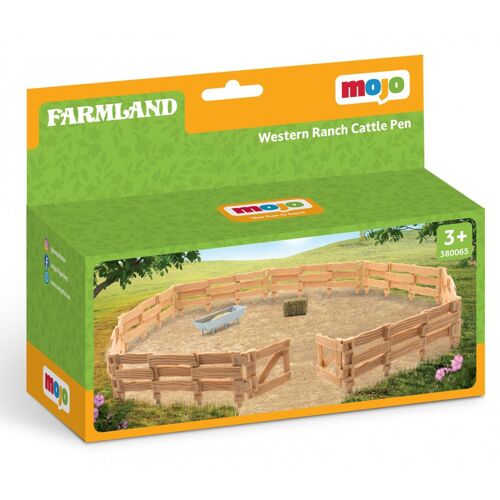 Mojo - Western Ranch Animal Enclosure - Country Life, 11 Pieces (Mj-3