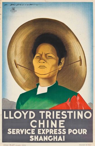 Affiche Lloyd Triestino Chine