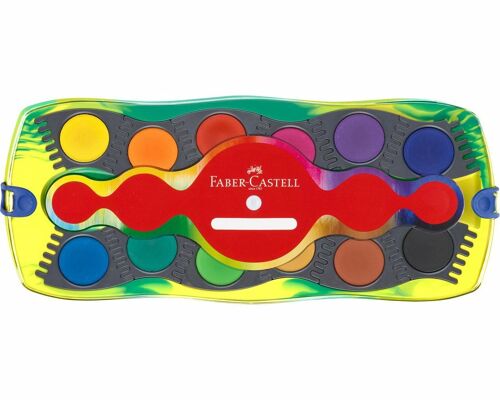 Faber-Castell 125013 Peinture ? L'eau Multicolore Palette 12 Pi?Ce(S)