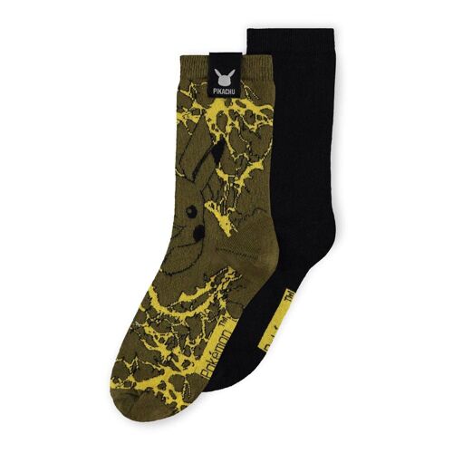 Pokemon Pack 2 Paires De Chaussettes Pikachu 43-46