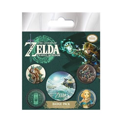 Zelda : Tears Of The Kingdom - Ciel D'hyrule - Pack 5 Badges