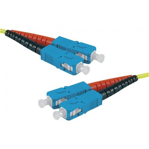 exertis Connect - Cordon de raccordement - mode unique SC/UPC (M) pour mode unique SC/UPC (M) - 5 m - fibre optique - duplex - 9 / 125 micromètres - OS2 - sans halogène - jaune