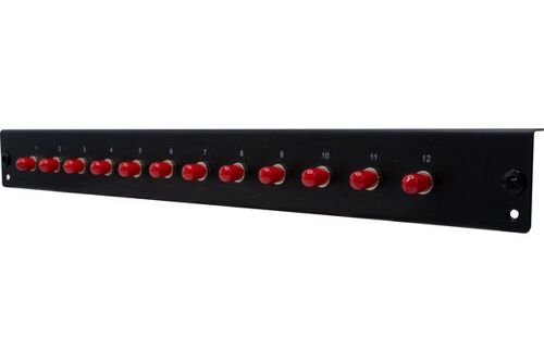 Dexlan 19" 1u Fiber Optic Front Panel Preassembled 12x St Mm