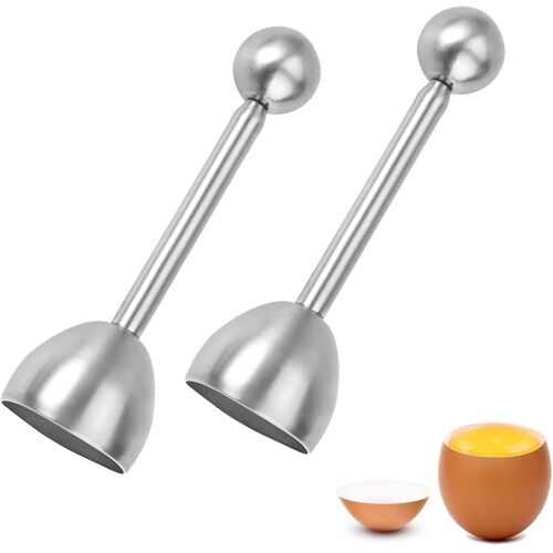 Subzonal-Lot De 2 Ouvre-?Ufs En Acier Inoxydable,Ouvre Oeuf Coupe Oeuf À La Coque Outil De Cuisine,Coupe-Coquille Pour Oeufs Durs Et Mous, Toqueur Oeuf