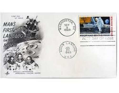 Enveloppe 1er Premier Jour D'émission - Philatélie - Man's First Landing On The Moon - Astronauts Amstrong, Collins, Aldrin - 20 Juillet 1969 - Washington 9 Septembre 1969
