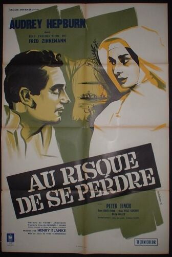 Au Risque De Se Perdre - The Nun's Story - Fred Zinnemann - Film 1959 - Affiche De Cinéma Ancienne - 80x120 Cm Movie Poster * Audrey Hepburn ; Peter Finch ; Dame Edith Evans