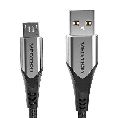 Usb 2.0 A To Micro-B 3a Cable 0.25m Vention Coahc Gray