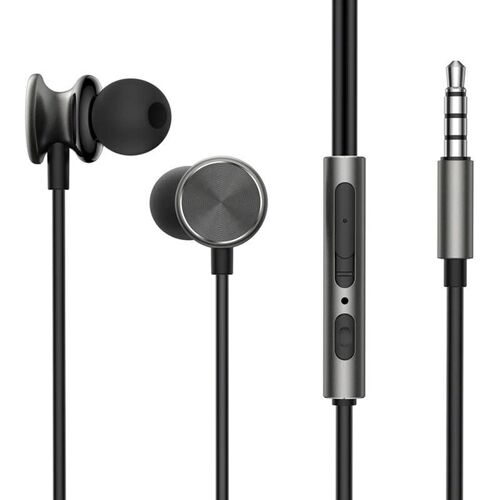 Wired Earphones Jr-ew03, Half In Ear (dark Grey)