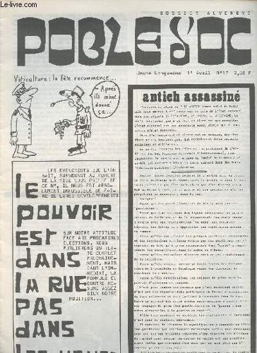 Poble D Oc - Jeune Lanquedoc N°17 - Le Pouvoir Est Dans La Rue Pas Dans Les Urnes - Dossier Auvergne - Quelle Social-Démocratie Pour L Occitanie ?