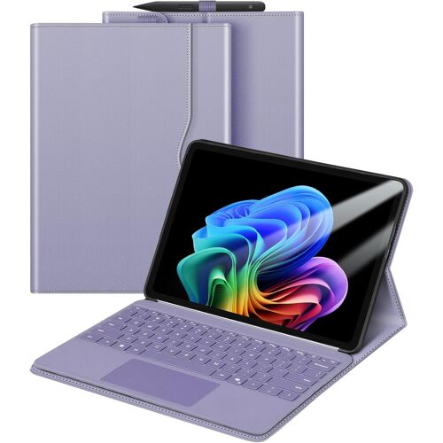 Coque Pour Microsoft Surface Pro 12 Pouces 2025, Housse Multipositions Étui Arrière En Tpu Antichoc, Fermeture Magnétique, Coque Compatible Avec Clavier Type Cover, Lilas[COQ9126270]