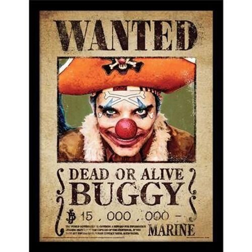 One Piece Live Action - Buggy - Impression Encadrée 30x40cm