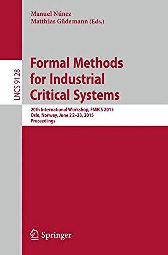 Formal Methods For Industrial Critical Systems