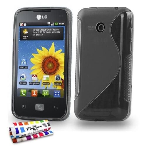 COQUE LG OPTIMUS HUB / E510 - LE " S " GRIS SILICONE SOUPLE (TPU)