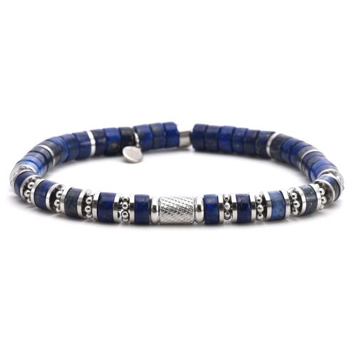 Bracelet 6mm Perles Heishi Lapis Bali