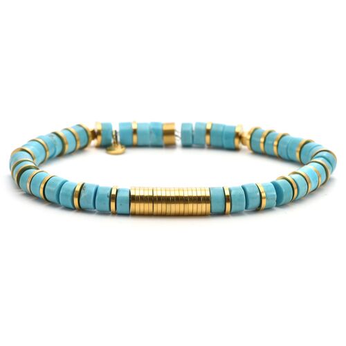 Bracelet 6mm Perles Heishi Turquoise Gili