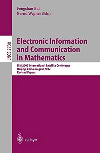 Electronic Information And Communication In Mathematics