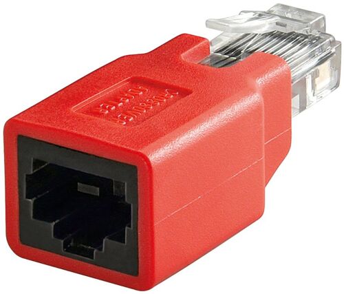 Goobay 68912 changeur de genre de câble RJ-45 Rouge