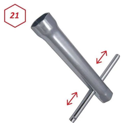 Clé À Bougie 21mm Tube Longueur 120mm Hexagonale Avec Manche Amovible Moto Scooter Mobylette Voiture Tondeuse Tracteur Débroussaille