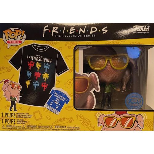 Friends - Booble Head Pop N° 706 - Monica W/ Turkey + T-Shirt (M)