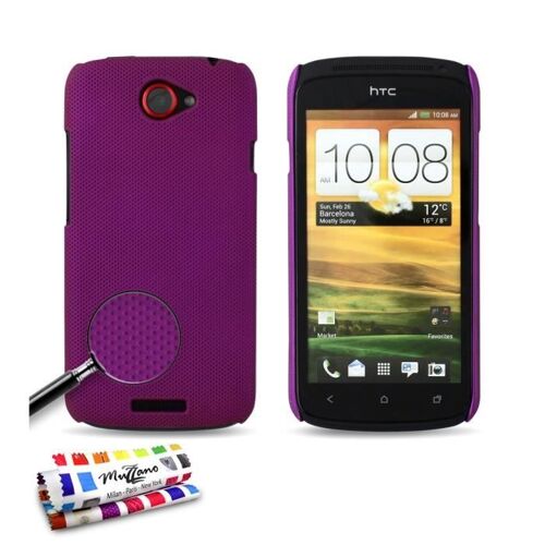 COQUE HTC ONE S - LE PIKA VIOLET SILICONE RIGIDE (TPU)