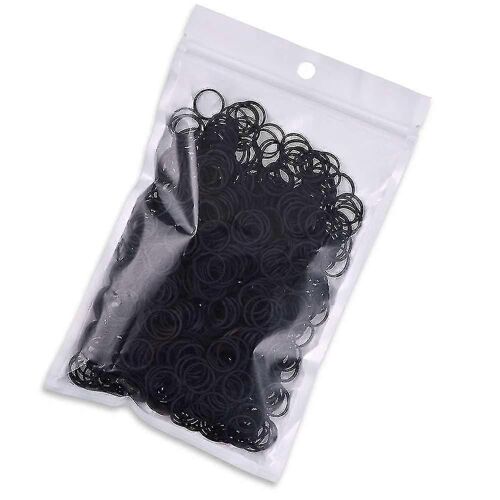 Mini Élastiques Noirs Doux Bandes Élastiques Pour Enfants Cheveux, Tresses Cheveux, Coiffure De Mariage Et Plus (Paquet De 1000)