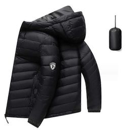 Doudoune À Capuche Légère Et Compressible Pour Hommes Manteau D'hiver Isolé Pour Les Voyages En Ski De Neige-Noir-Adulte-M-Mâle
